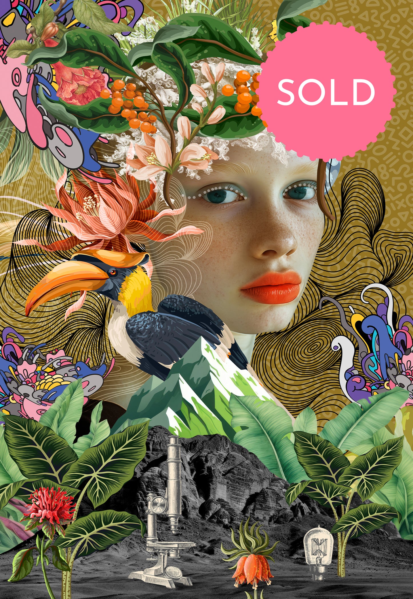 Gold Girl - ORIGINAL CANVAS SOLD