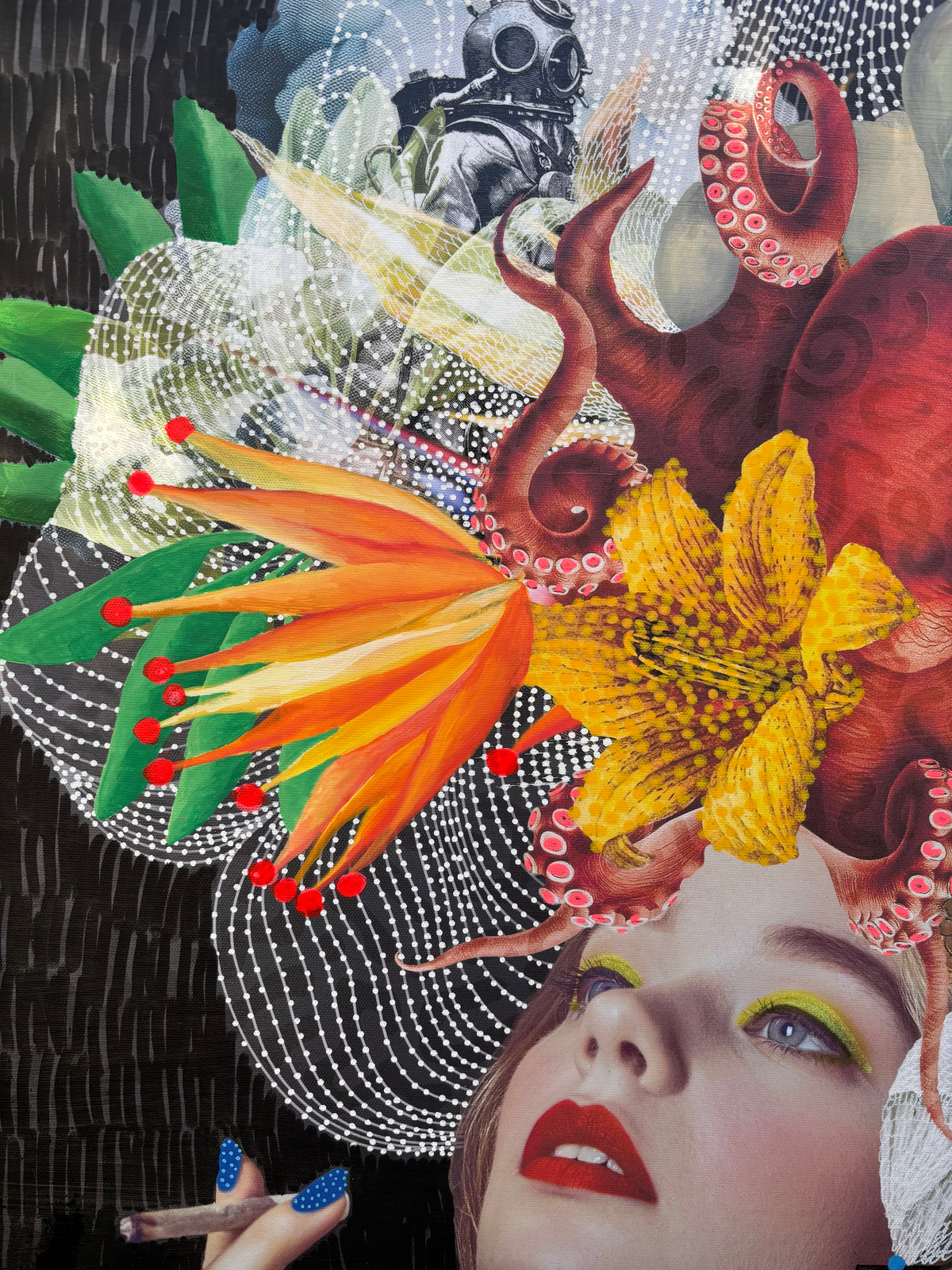 Girl Smoke - ORIGINAL CANVAS