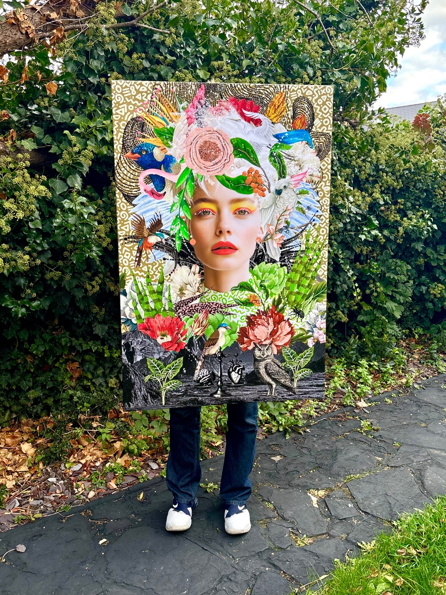Girl Feather - ORIGINAL CANVAS