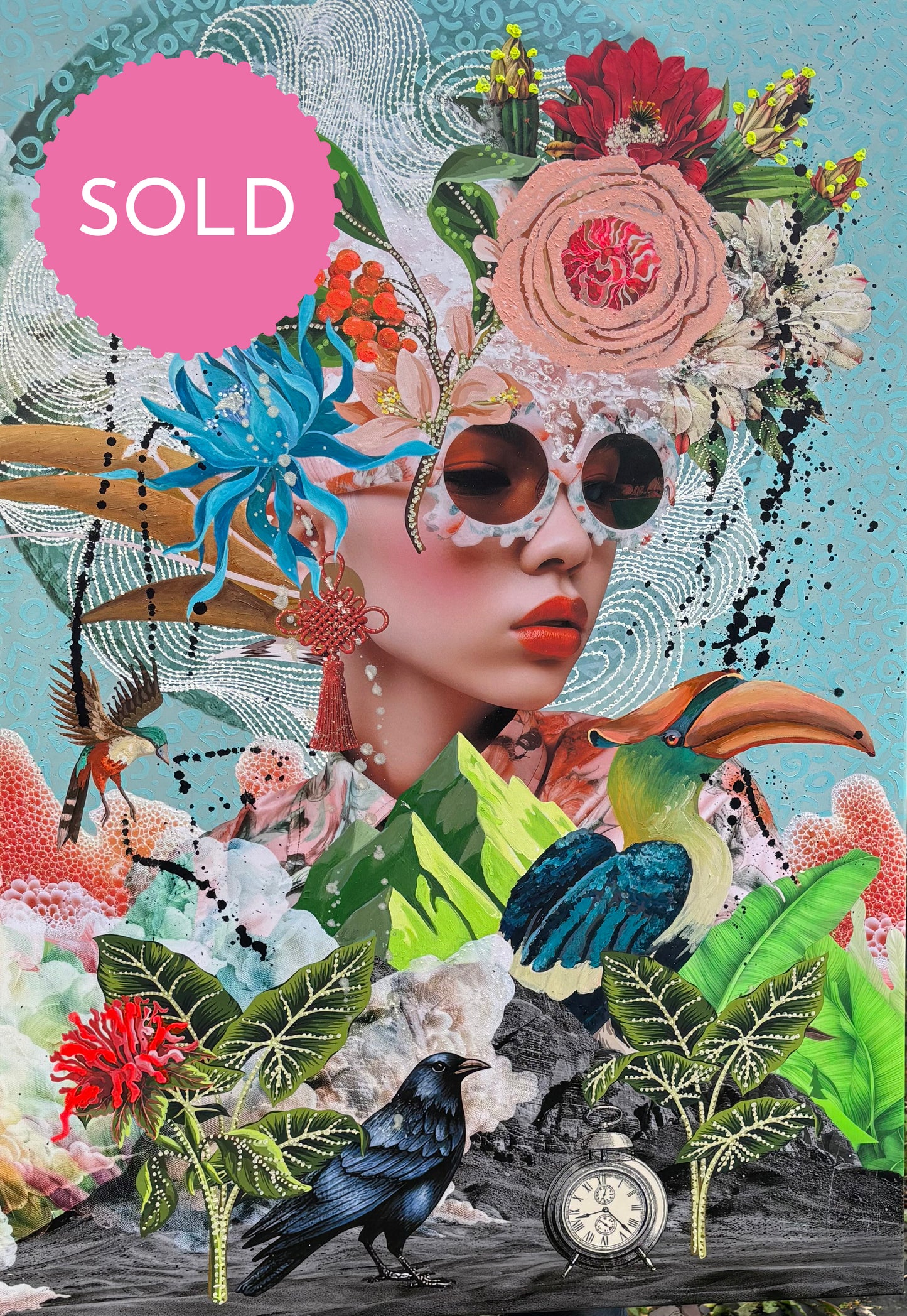 Girl Tassel - ORIGINAL CANVAS SOLD