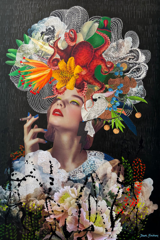 Girl Smoke - ORIGINAL CANVAS